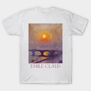 Sunset over Waterloo Bridge by Emile Claus T-Shirt